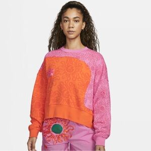 NWOT Nike Women's Sportswear Uphoria in Orange and Pink Sweatshirt
